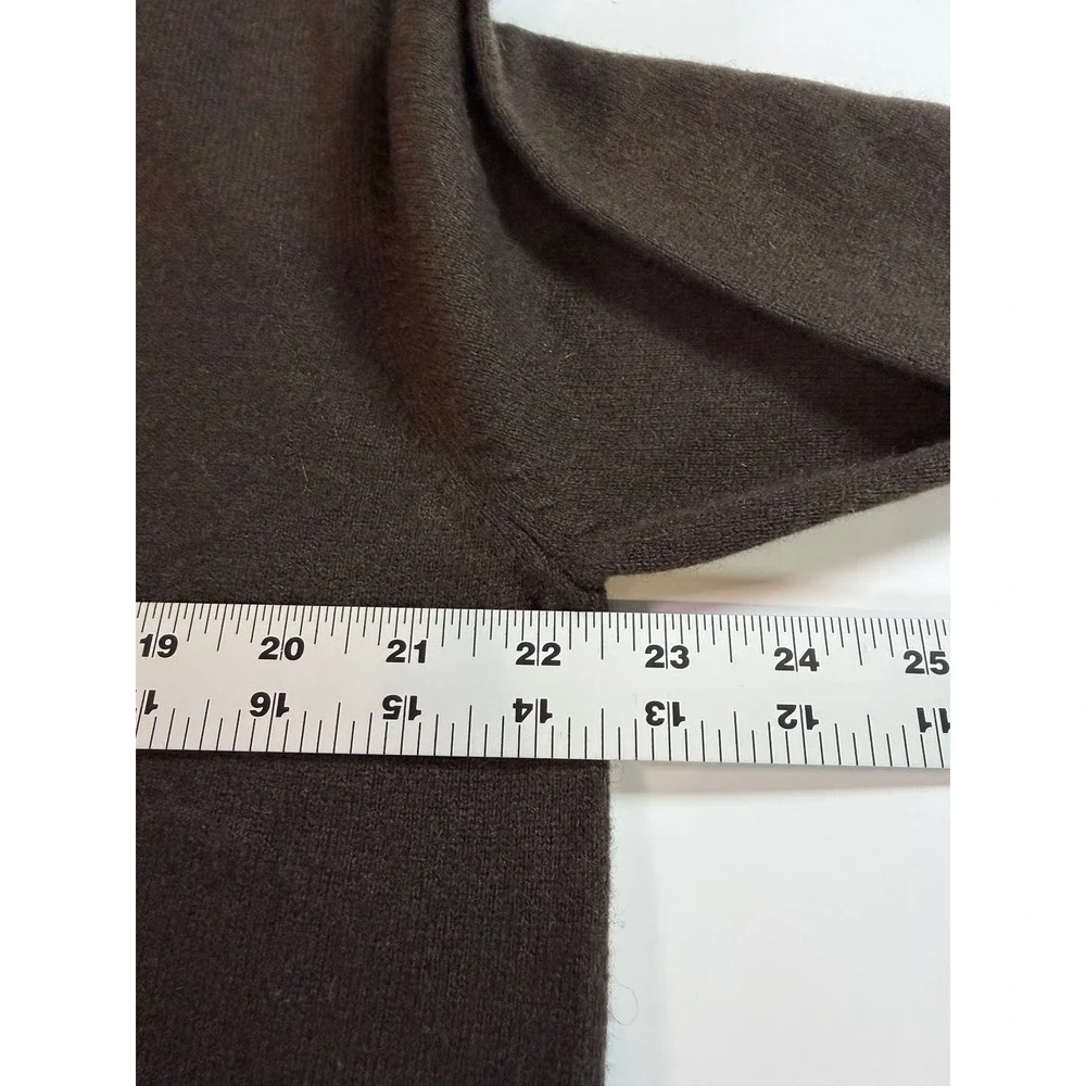 Pure Cashmere Sweater Mens L Brown Crew Neck‎ 100% Cashmere Long Sleeve